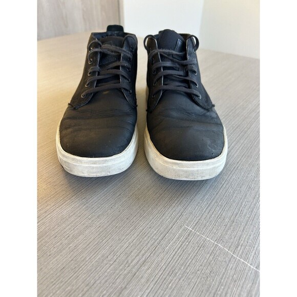 Timberland Davis Chukka Black Leather Canvas Lace Up Boot Men’s Size 9.5 GUC! - Picture 3 of 10